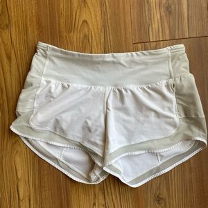 White lululemon shorts